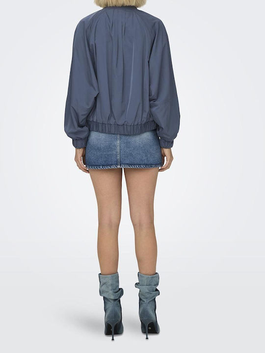 Kurz Damen Bomberjacke Blue
