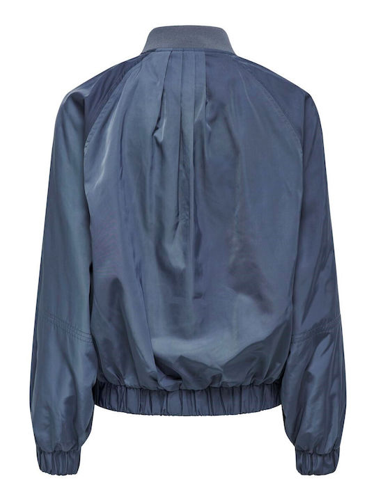 Kurz Damen Bomberjacke Blue