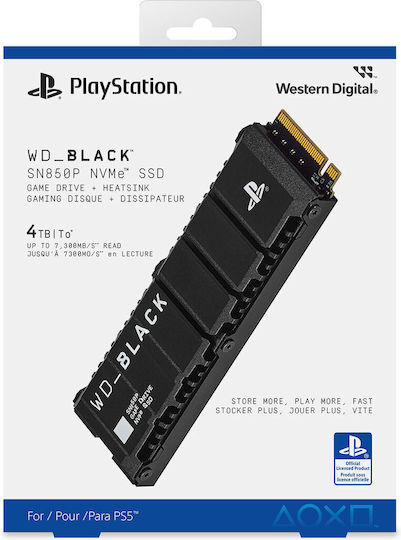 Western Digital Black SN850P SSD 2TB τύπου M.2 με σύνδεση PCI Express 4.0 και Ψύκτρα (PS5 Compatible) WDBBYV0020BNC-WRSN
