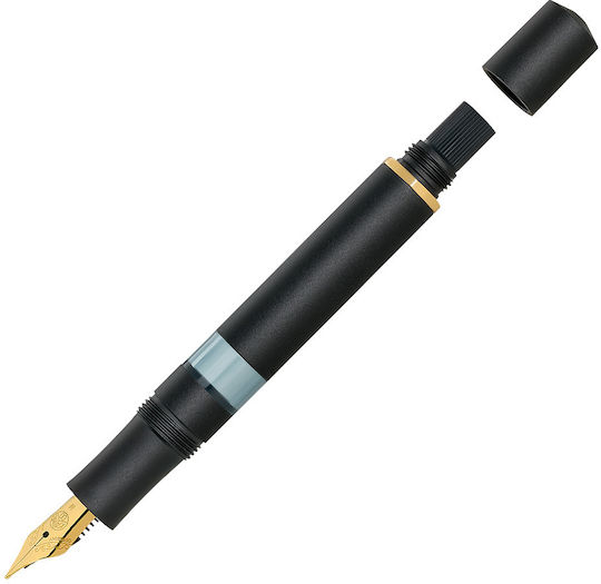 Kaweco Sport Al Σετ Πένα Γραφής Fine Μαύρη από Αλουμίνιο με Μαύρο Μελάνι