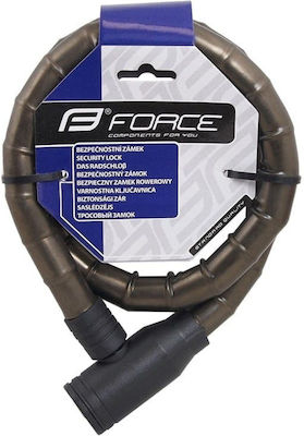 Force Bicycle Cable Lock with Key Black