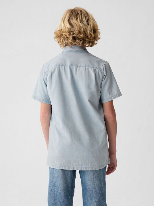 Kids One Color Shirt Short Sleeve Denim light wash
