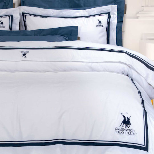 Greenwich Polo Club Bettwäsche-Set Überdoppel 240x270cm. 2174 White 4Stück