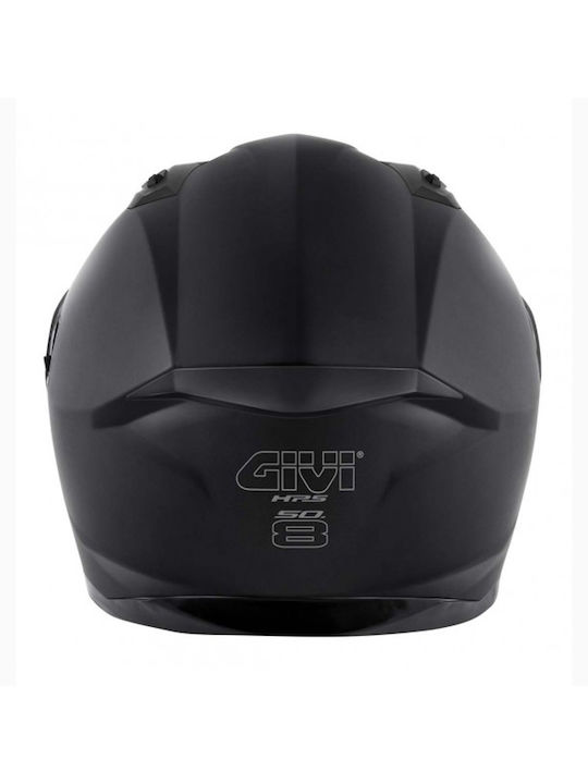 Givi H50.8 Solid Black Motorradhelm Volles Gesicht ECE 22.06 mit Sonnenblende