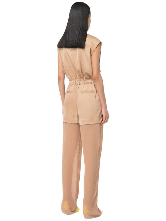 Pinko Women's One-piece Suit Beige Bruno Fulvo