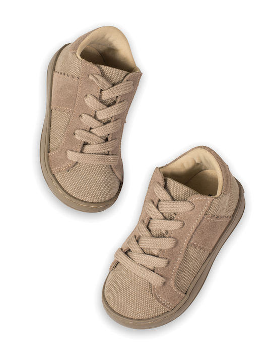 Babywalker Papuci boteza din material textil Sneakers Bej