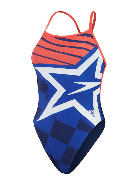 Sportlicher Badeanzug Blau