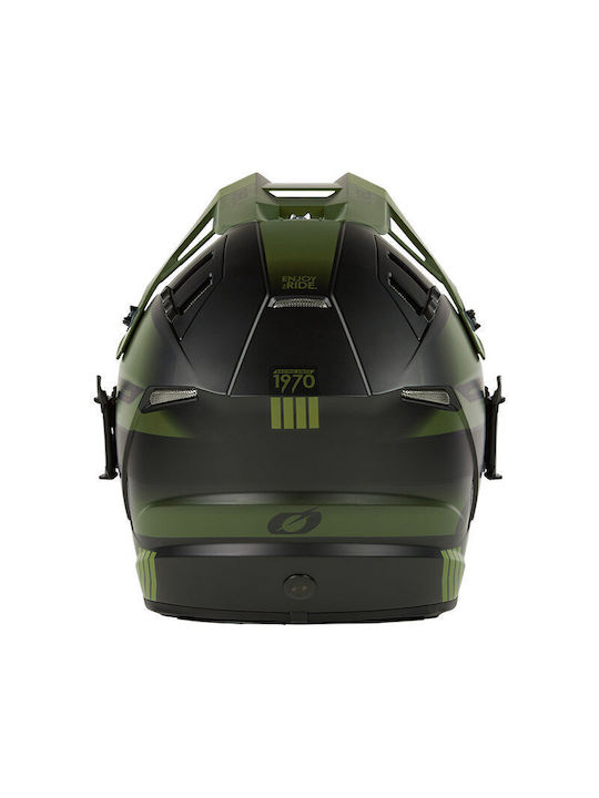 O'Neal EX-SRS Hitch V.24 Black/Green Cască Moto Motocross ECE 22.06