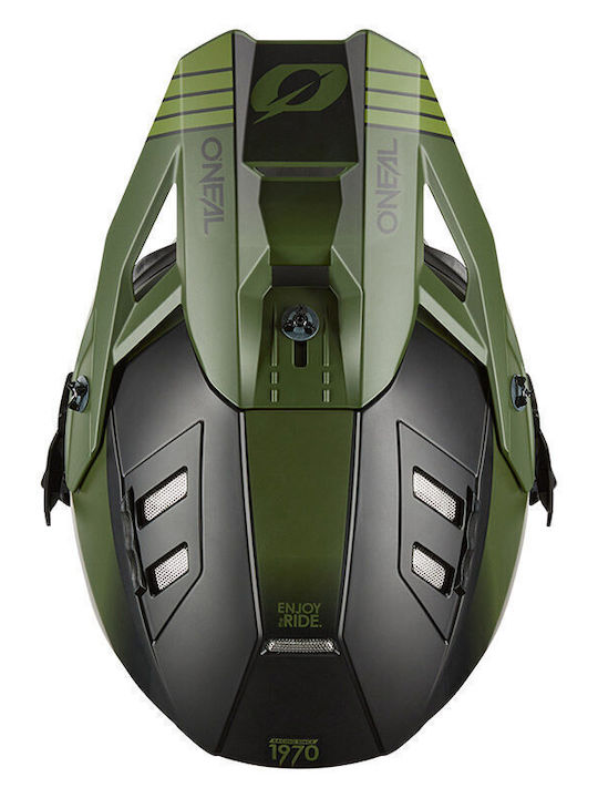 O'Neal EX-SRS Hitch V.24 Black/Green Cască Moto Motocross ECE 22.06