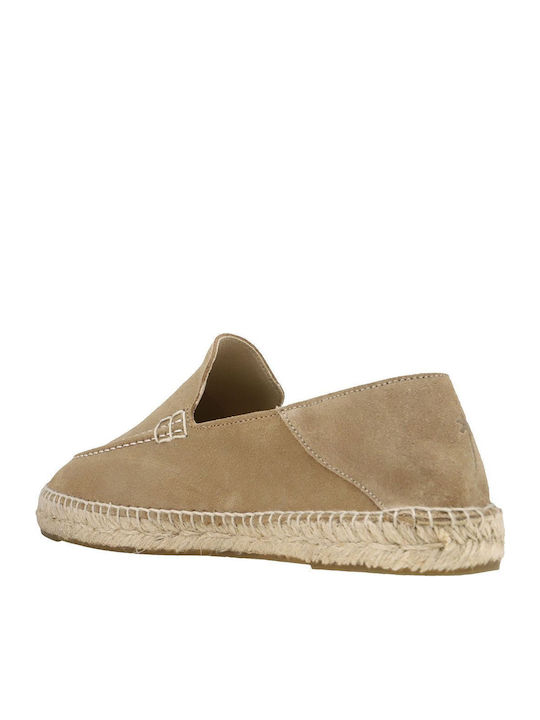 Hamptons Suede Γυναικείες Εσπαντρίγιες σε Μπεζ Χρώμα