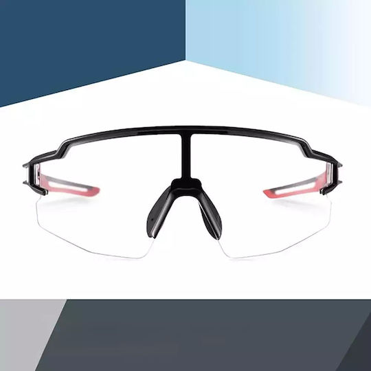 Rockbros Cycling Glasses with Black Frame & Photochromic Lenses
