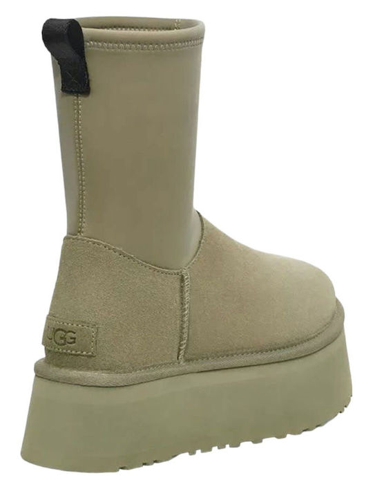 Classic Suede Γυναικεία Μποτάκια Χακί