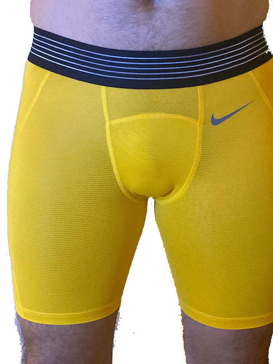 Nike GFA Hypercool Ανδρικό Αθλητικό Κολάν Κοντό Κίτρινο