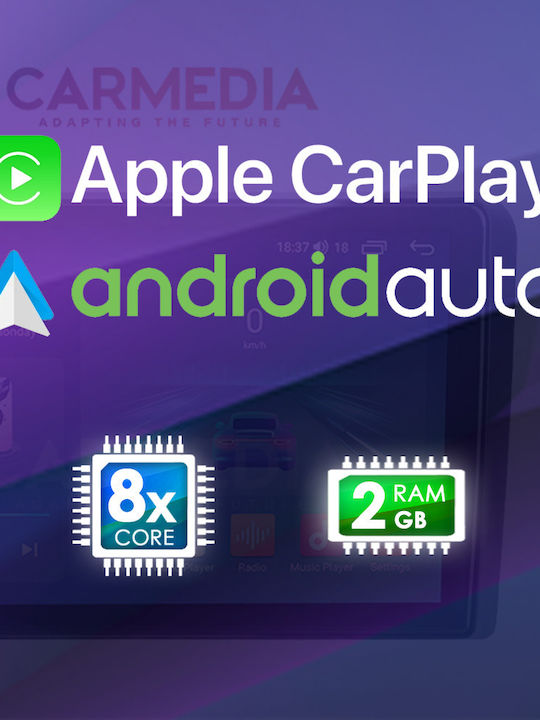 Carmedia Car Audio System for Lexus LS 2000-2006 (Bluetooth/USB/WiFi/GPS/Apple-Carplay/Android-Auto) with Touch Screen 9"