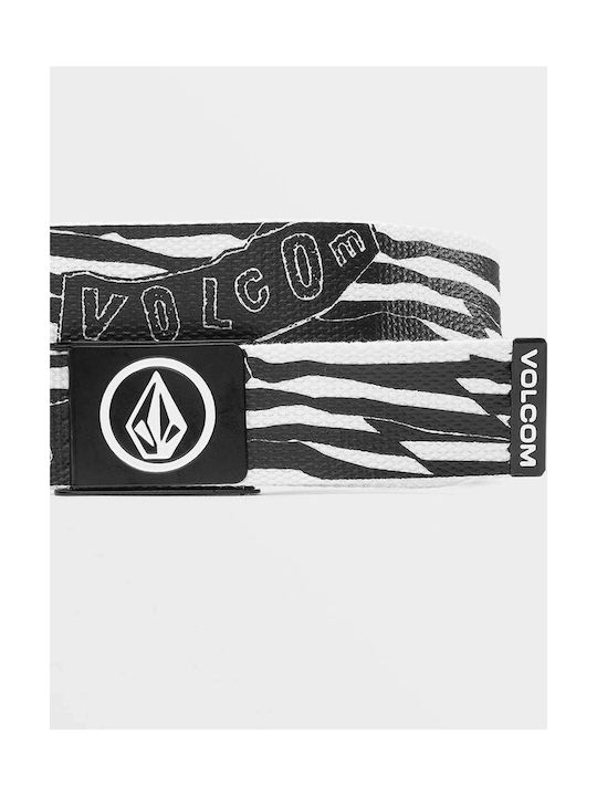 Volcom Φαρδιά Ανδρική Ζώνη Υφασμάτινη Ιμάντας Λευκή