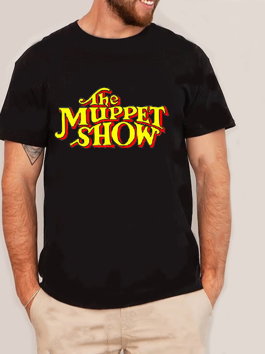 Fruit of the Loom The Muppet Show Logo T-shirt Black Cotton
