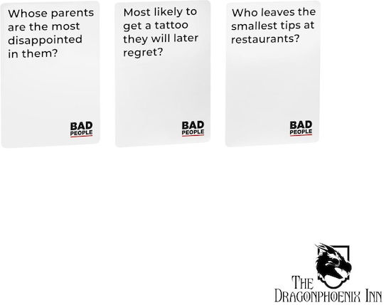 Board Game Bad People for 3-10 Players 17+ Years Old (EN) Dyce Games