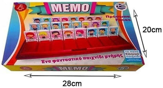 Board Game Memo με Πρόσωπα for 2 Players 5+ Years Old Argy Toys