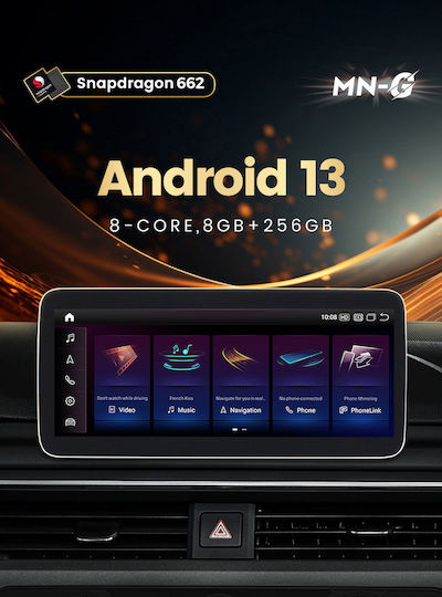 Carmedia Auto-Audiosystem für Audi A1 2010-2018 (Bluetooth/USB/WiFi/GPS/Apple-Carplay/Android-Auto) mit Touchscreen 10.25"