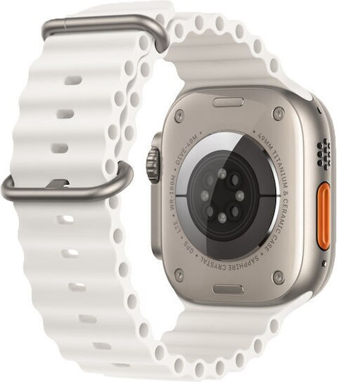 S9 Ultra 49mm Smartwatch mit Pulsmesser (Weiß)