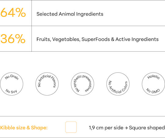 Primal Instinct 12kg Dry Food for Dogs with Calf, Potatoes, Pork, Liver, Salmon and Apple