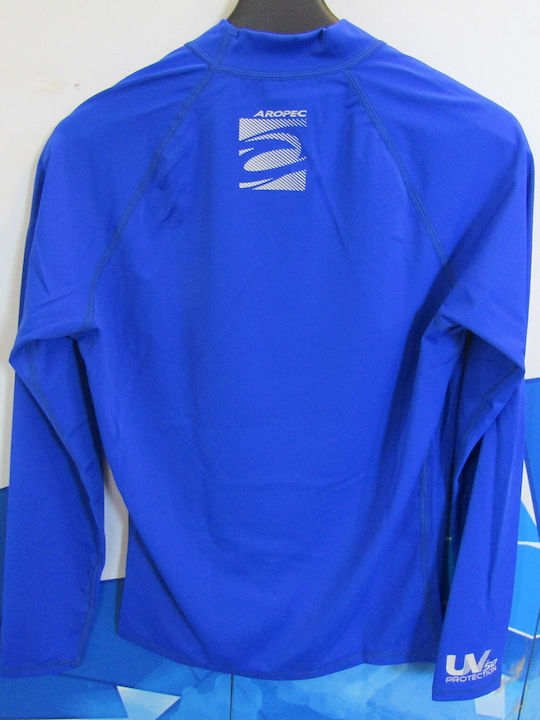 Aropec UPF 50+ Men Long Sleeve Sun Protection Shirt Blue