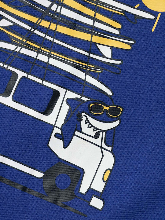 Kids' Shirt Sleeveless Royal Blue Shark Driver