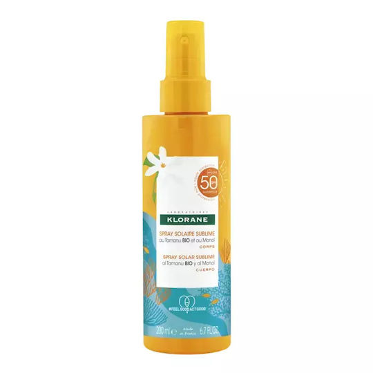 Klorane Polysianes Слънцезащитен Лосион за Тяло SPF50 в Спрей 200ml