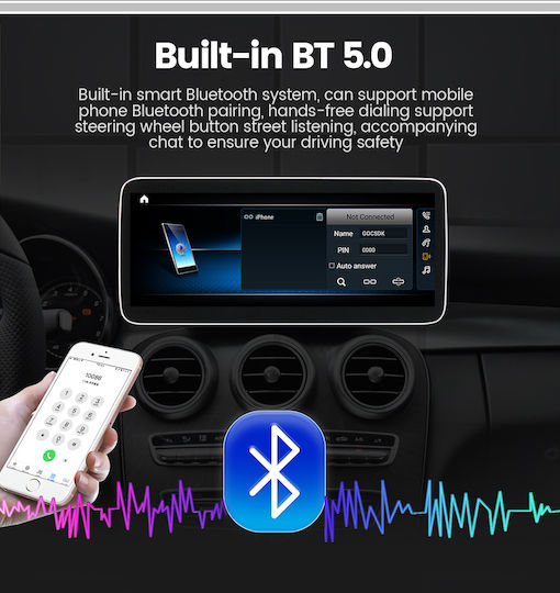Carmedia Ηχοσύστημα Αυτοκινήτου για Mercedes-Benz GLA 2013-2015 (Bluetooth/USB/WiFi/GPS/Apple-Carplay/Android-Auto) με Οθόνη Αφής 10.25"