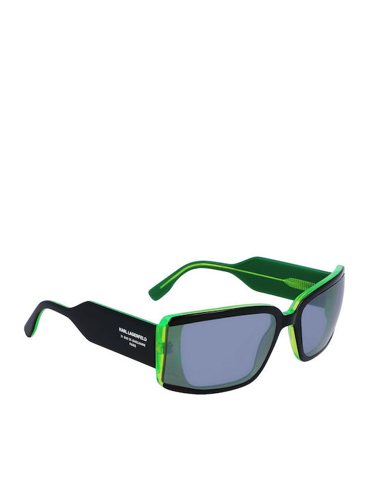 Karl Lagerfeld Unisex Sunglasses with Black Plastic Frame and Gray Lens S0379369