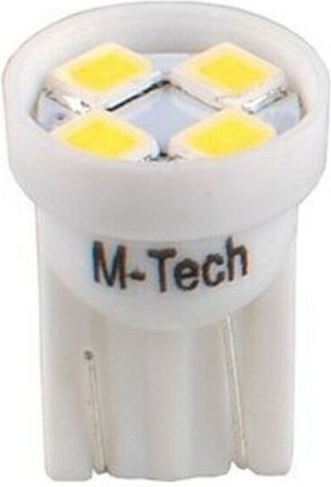 M-Tech Λάμπα Αυτοκινήτου & Μοτοσυκλέτας T10 / W2.1X9.5D / W5W LED Λευκό 12V