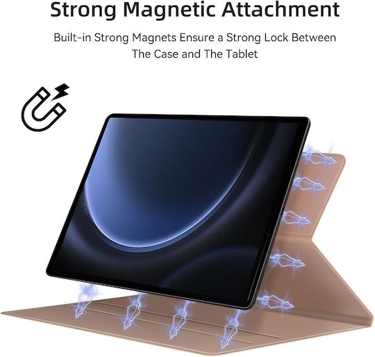 Revomag Flip Cover Bej Samsung Galaxy Tab S9 Plus (FE) 12.4 Inch (2023)