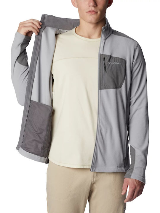 Columbia Klamath Range Ανδρική Ζακέτα Fleece με Φερμουάρ Γκρι