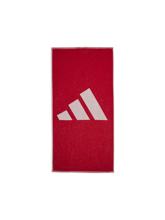 adidas Покривка за фитнес Зала 100% памук Червена 100x100см