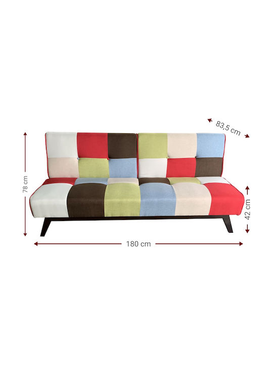 Jumble Dreisitzer Sofa Bett Mehrfarbig 180x83,5x78cm