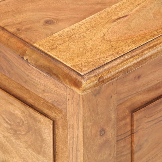 vidaXL Massif Wooden Decorative Trunk Brown 40x40x40cm