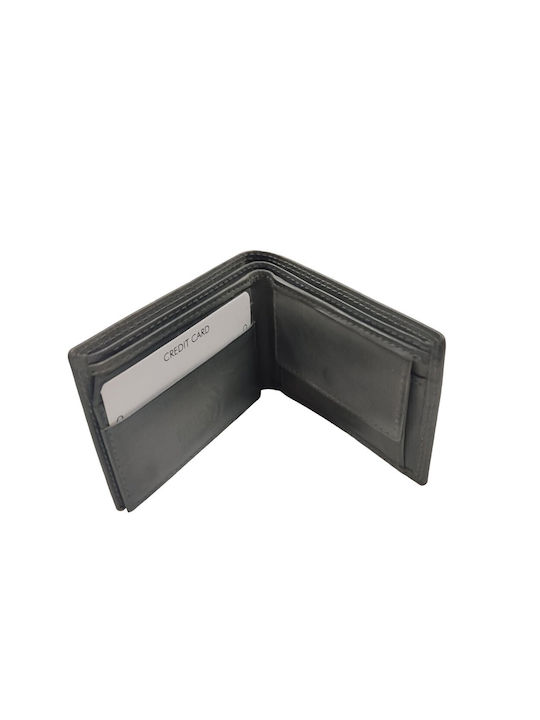 Verde Men's Leather Wallet Gray