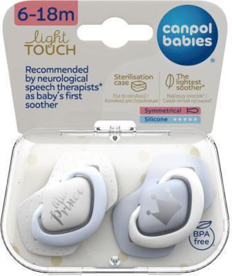 Canpol Babies Royal Baby Pacifiers Silicone for 6+ months 2pcs