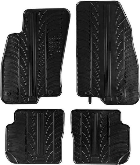 Lampa Set of Front and Rear Mats 4pcs Tray Type for Fiat Punto Evo 2010-2014 Black
