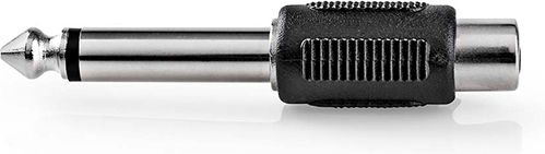Nedis Converter 6.3mm male to RCA female 1pcs CAGB23935BK