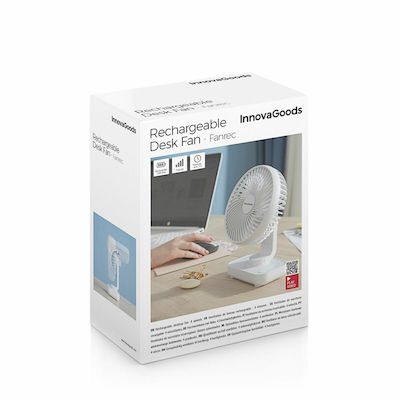 Ventilator portabil reîncărcabil pentru birou Innovagoods Ø5 4'' 3600 Mah 13,3 W