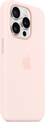 Apple Silicone Case with MagSafe Umschlag Rückseite Silikon Rosa (iPhone 15 Pro Max)