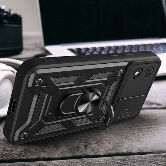 Techsuit Shield Umschlag Rückseite Kunststoff / Silikon Schwarz (Moto E13)