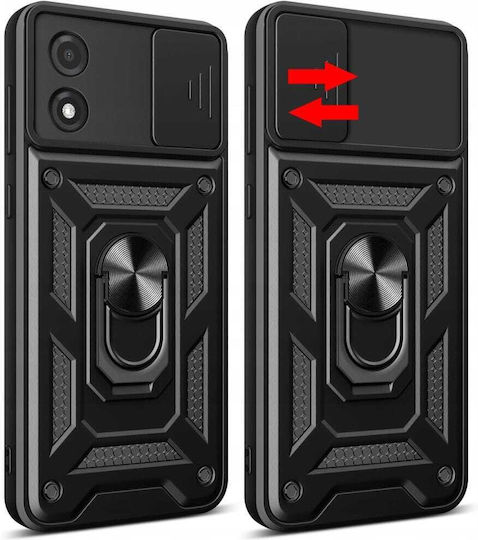 Techsuit Shield Umschlag Rückseite Kunststoff / Silikon Schwarz (Moto E13)
