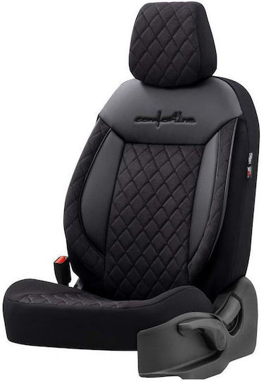 Set Autositzbezüge 11Stück Leder Otom Comfortline Vip Schwarz