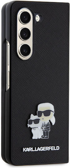 Karl Lagerfeld Saffiano Karl&choupette Pin Back Cover Πλαστικό Μαύρο (Galaxy Z Fold5)