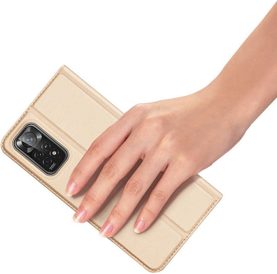 Dux Ducis Skin Pro Holster Book Leather / Silicone / Synthetic Leather Gold (Redmi Note 11 Pro)