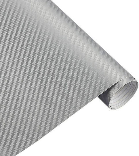 Car Tape Stickers Carbon in Silver Color 1pcs