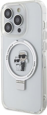 Karl Lagerfeld Plastic Back Cover White (iPhone 14 Pro Max)