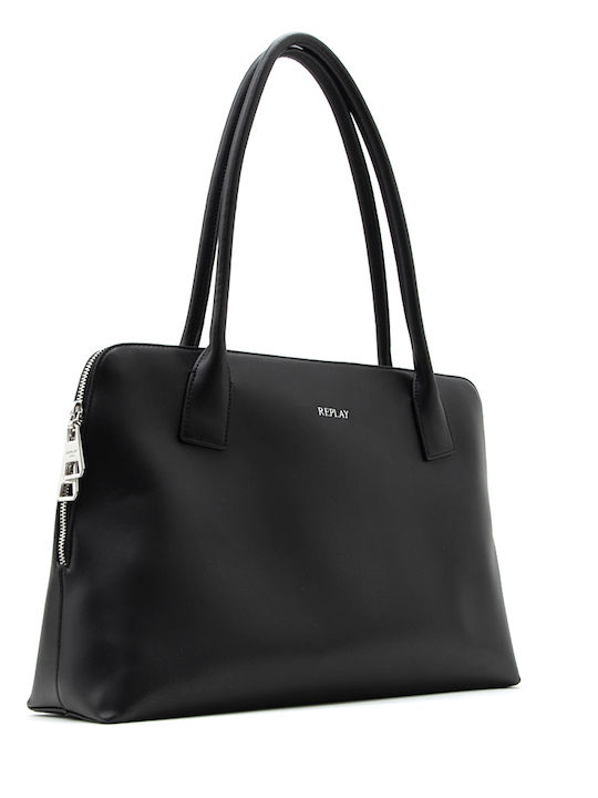 Replay Leder Damen Tasche Hand Schwarz